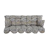 PATIO Hollywoodschaukel Auflage 180x50 cm Minorca Bankauflage mit Rückenlehne 2 Seitenkissen Volant...