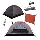 KIRKJUBØUR® Vindr 1-Person-Camping-Zelt: Wasserdicht, leicht & stabil. Ideal für...