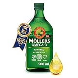 Möller's Omega 3 Lebertran | Nahrungsergänzung mit EPA, DHA, Vit A, D und E | Hochreiner...