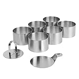 STONELINE Dessertringe und Speiseringe, Ring Set klein, 8-teilig, Edelstahl, 6 Ringe, 1 Heber, 1...