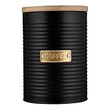 TYPHOON OTTO Kaffeedose luftdicht 1,4 L, Bambusdeckel und Silikondichtung, dekorativer Kaffeebohnen...