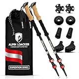 ALPIN LOACKER Teleskop Wanderstöcke Aluminium mit Korkgriff I Leichte Nordic Walking Stöcke Damen...