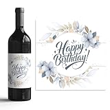 6 Etiketten zum Geburtstagsfeier oder Jubiläum - Aufkleber selbstklebend - Deko für Wein & Sekt -...