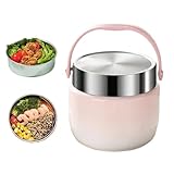 Jubilofex Thermobehälter Für Essen, 1200ml Mahlzeitenbehälter, Auslaufsicherer Isolierbehälter...