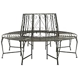 vidaXL Garten Baumbank Witterungsbeständig Rundbank Gartenbank Gartenmöbel Bank Sitzbank Parkbank...