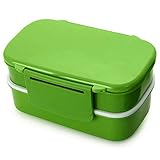 NVNVNMM Lunchbox Große Kapazität 1410ml Double-Layer-Kunststoff Lunchbox Mikrowellenherd Bento Box...