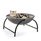 LIFLIX Katzenhängematte Outdoor, Erhöhter Katzenbett mit abnehmbarem, Waschbarem Plüsch, Stehend...