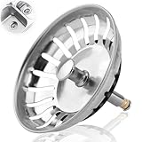Universal Siebkörbchen Spüle 82mm, Verdickter Rostfreies Edelstahl Waschbeckenstöpsel...