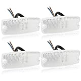 Yuanjoy 4x Weiß LED Seitenmarkierungsleuchten, 12V/24V Anhänger IP65 Wasserdichte...