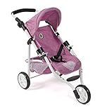 Bayer Chic 2000 - Puppenbuggy Lola, Jogging-Buggy, Puppenjogger, Puppenwagen, Jeans pink, 612-62, 70...