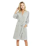 U2SKIIN Bademantel Damen 100% Baumwolle, leichter Bademantel Damen Morgenmantel Sauna Kimono...