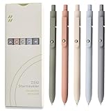 UIXJODO Gelstifte, 5 Stück 0,5 mm japanische schwarze Tinte, feine Spitze, glatte Schreibstifte,...