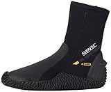 Seac Unisex Voetjes Basic Hd Füßling aus 5 mm Neopren und fester Laufsohle, Schwarz, Large EU