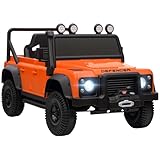 AIYAPLAY Kinder Elektroauto, Land Rover Defender 110 SVX 12V 7Ah Kinderauto mit Fernbedienung, 2...