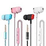 CBGGQ 4 Pack Ear Kopfhörer, Stereo Bass In Ear Ohrhörer mit Mikrofon & Fernsteuerung Noise...