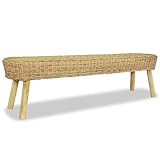 KTHLBRH Couch hocker Bettbank Flur möbel Flurbank 160 x 35 x 45 cm Rattan Natur