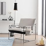 Fantasylab Sessel Wohnzimmer Einzelsofa für Schlafzimmer Modernes Design Metallrahmen Sessel mit...