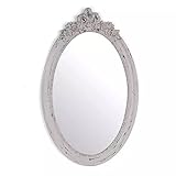 GMMH Charmanter Landhaus Holz Spiegel Wandspiegel, Shabby Chic Vintage Barock Antiker Hängespiegel...