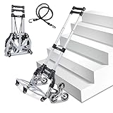 Yoleo Aluminium Treppensteiger Sackkarre klappbar, Transportkarre bis 60 kg belastbar mit...
