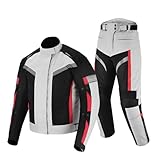 Profirst Global Wasserdichter Herren-Motorradanzug, 2-teilig, Motorradjacke und Hose, Cord,...