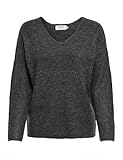 ONLY Damen Pullover 15204588 Dark Grey Melange L
