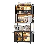 Lvifur LED Küchenschrank Buffetschrank Sideboard mit Steckdose, Smart Vorratsschrank Automatischem...