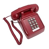 Traditionelles Festnetztelefon, Schnurgebundenes Retro-Telefon mit Einstellbarer Ruftonlautstärke,...