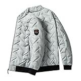 Männer Gesteppte Padded Shiny Puffer Blase Thick-Jacken-Mantel Metallisch glänzende Jacke Männer...