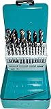 Makita D-46202 Bohrer-Set 18-teilig in Bohrerkassette, für Stein, Metall und Holz, Ø je 3-10 mm,...