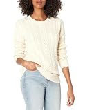 Amazon Essentials Damen Fisherman Cable Langärmeliger Pullover mit Rundhalsausschnitt (Erhältlich...