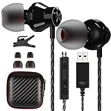 USB Kopfhörer PC 2.5M,ACAGET PC Headset USB Ohrhörer mit Kabel und Mikrofon, USB PC Gaming Headset...