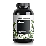 L-Lysin – 365 Kapseln – 800mg pures L Lysin aus 1000mg L-Lysin HCl/Tag – Aus pflanzlicher...