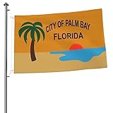 Flagge der Stadt Palm Bay, Florida, 60 x 90 cm, doppelseitig, strapazierfähig, für den Innen- und...