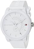 Tommy Hilfiger Analog Quarzuhr für Herren mit Weisses Silikonarmband - 1791481