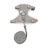 laxreheye Brustgeschirr für Katzen, weich, verstellbar, entkommensicher, Geschirr für Hunde, zum...