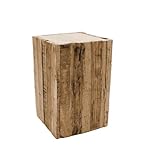 Spetebo Design Holz Hocker eckig - 30x20 cm - Blumenhocker Beistelltisch Holzklotz Hocker...