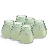 Bolsius Outdoor Kerze - Patio Light - Citronella - Grün - Packung mit 6 - Lange Brenndauer von 40...