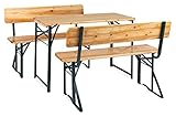 Stagecaptain BBDL-119 NT Hirschgarten Bierzeltgarnitur mit Lehne für Balkon - 119 cm Länge -...