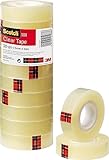 Scotch Transparentes Klebeband 508- 10 Rollen - 15mm x 33m - Durchsichtiges Allzweckband für...