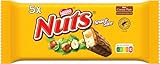 Nestlé NUTS, Haselnuss Schokoriegel mit Karamellfüllung, ganze Haselnüsse und leckere Candy...