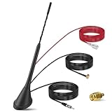 Nelawya DAB/DAB+ Antenne Auto Digital Radio FM/AM Kombi Dachantenne Auto Antenne mit Verstärker mit...