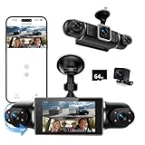360° Dashcam Auto Vorne Hinten 4 Kanal Dash Cam Auto Kamera FHD 2K+1080Px3,4×140°...