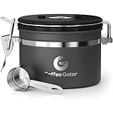 Coffee Gator Kaffeedose Luftdicht (Klein 0,9 L) - Kaffeebohnen Behälter aus Edelstahl mit...