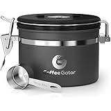 Coffee Gator Kaffeedose Luftdicht (Klein 0,9 L) - Kaffeebohnen Behälter aus Edelstahl mit...