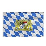 Freistaat Bayern Flagge Bayern Fahne 90 x 150 cm- Bayerische Flagge Polyester leuchtenden Farben mit...