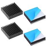 TAKUZA 4 Stück Kühlkörper, Aluminium Heatsink 40 * 40 * 11mm, Kühlkörper mit Klebeaufkleber,...