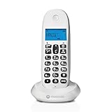 Motorola C1001CBW+ – Digitales DECT-Schnurlostelefon – Anrufblockierungsmodus, Anrufer-ID,...