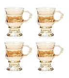 Gläser Mit Henkel 4er Set, Irish Coffee Gläser Cappuccino Tassen Eiskaffee Gläser, Teeglas...