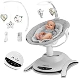 LIONELO Bella Elektrische Babywippe 360o für Babys bis 9 kg, verstellbare Rückenlehne, 5...