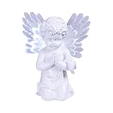 GardenKraft 12680 Solarbetriebenes LED-Engellicht | Memorial Cherub mit Glasfaserflügeln |...